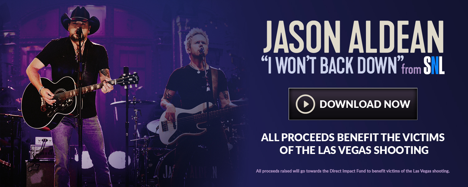 JASON ALDEAN RELEASES “I WON’T BACK DOWN” PERFORMANCE FROM SNL TO RAISE