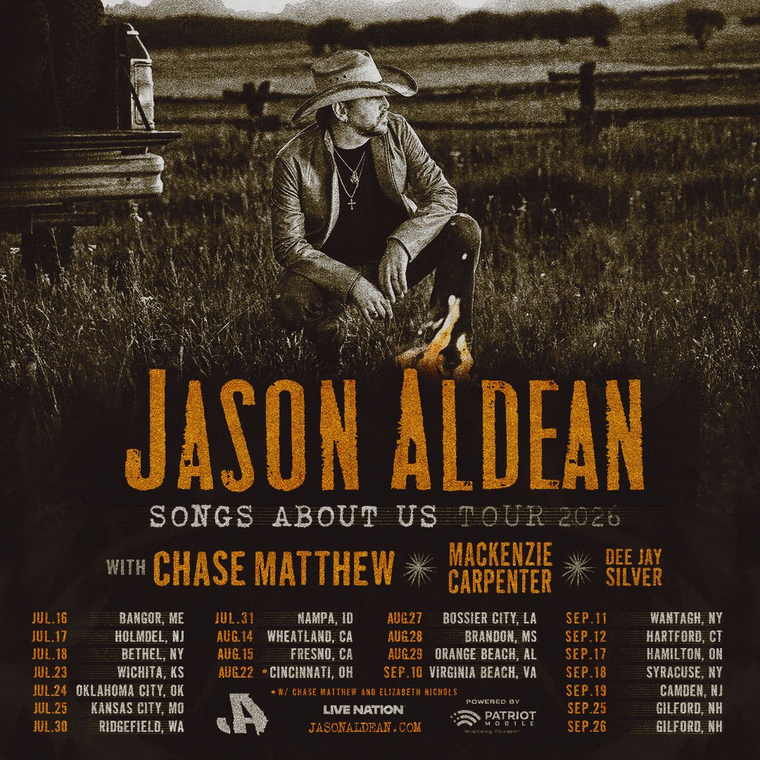 JASON ALDEAN ANNOUNCES 'SONGS ABOUT US' 2026 SUMMER TOUR POWERED